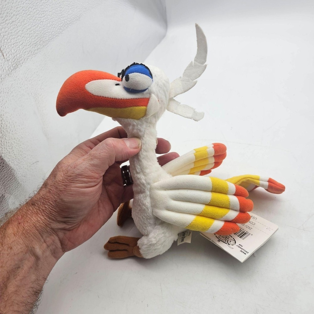 NWT Disney Store The Lion King Zazu Bean Bag Plush Toy 10" Broadway Musical